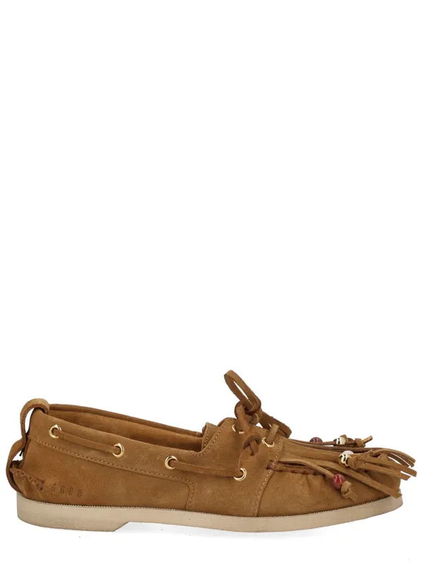 Moccasin "Cruise" With Bangs - Golden Goose