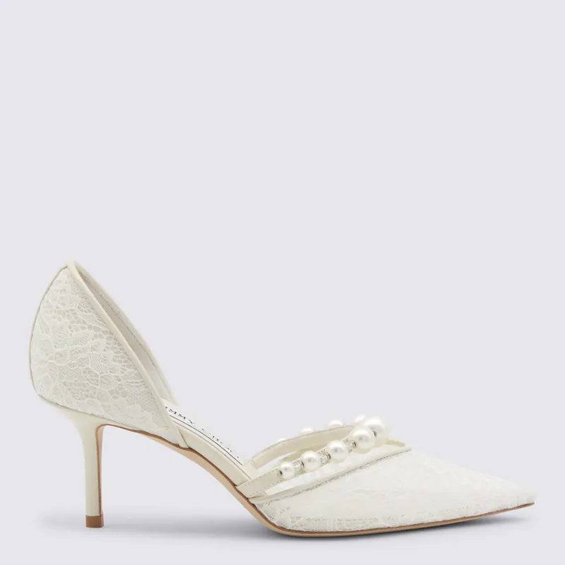With Heel Ivory/White - Jimmy Choo