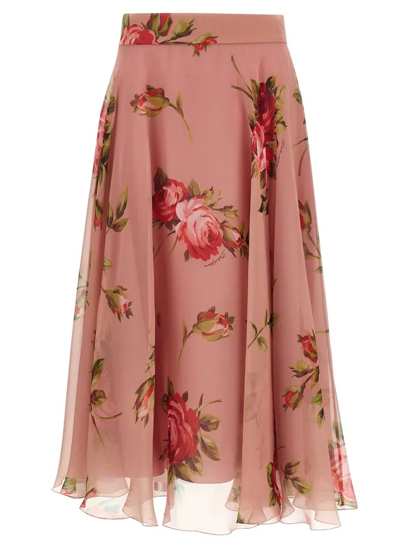 Bouquet Rose Skirts Pink - Dolce & Gabbana