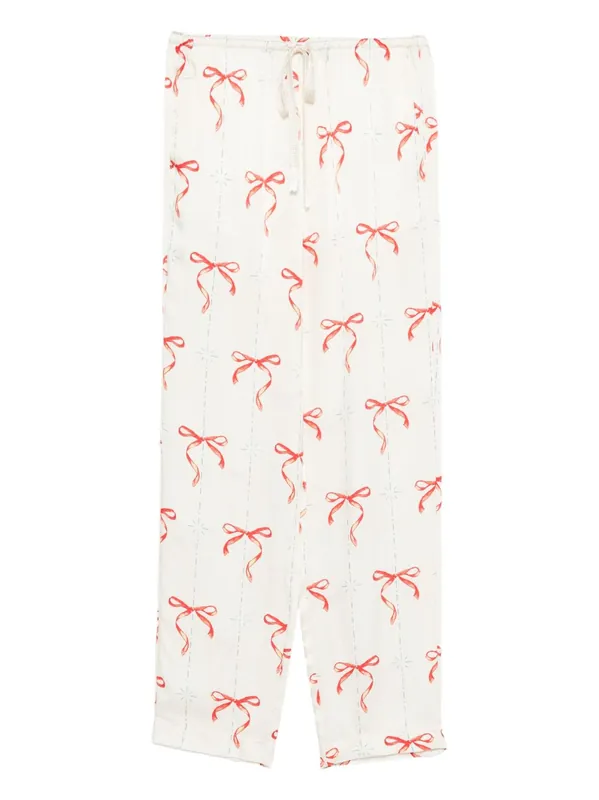 Printed Drawstring Trousers - Forte_Forte