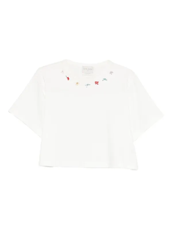 Embroidered Cotton T-Shirt