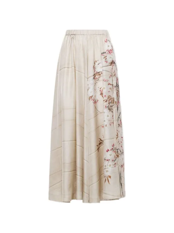 Printed Silk Skirt - Pierre Louis Mascia