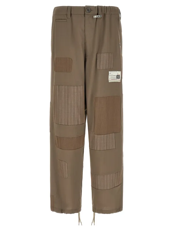 Repaired Wool Pants Beige - Maison Mihara Yasuhiro