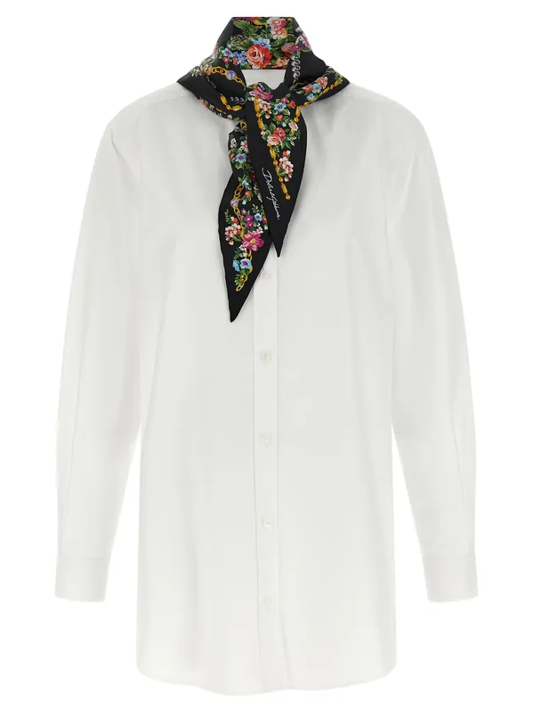 Shirt With Scarf Shirt And Blouse White - Dolce & Gabbana