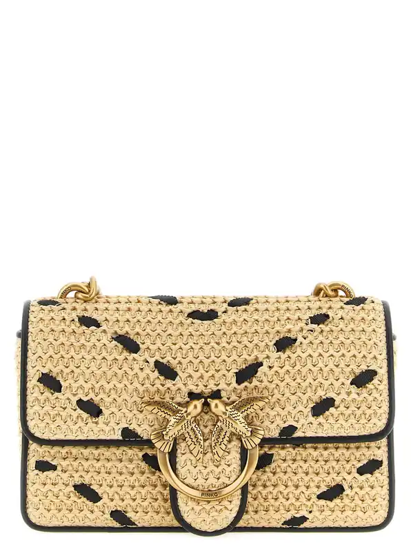 Mini Love One Light Crossbody Bags Beige - Pinko