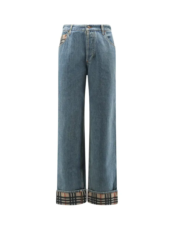 Dexter Jeans With Traditional Check - Burberry
