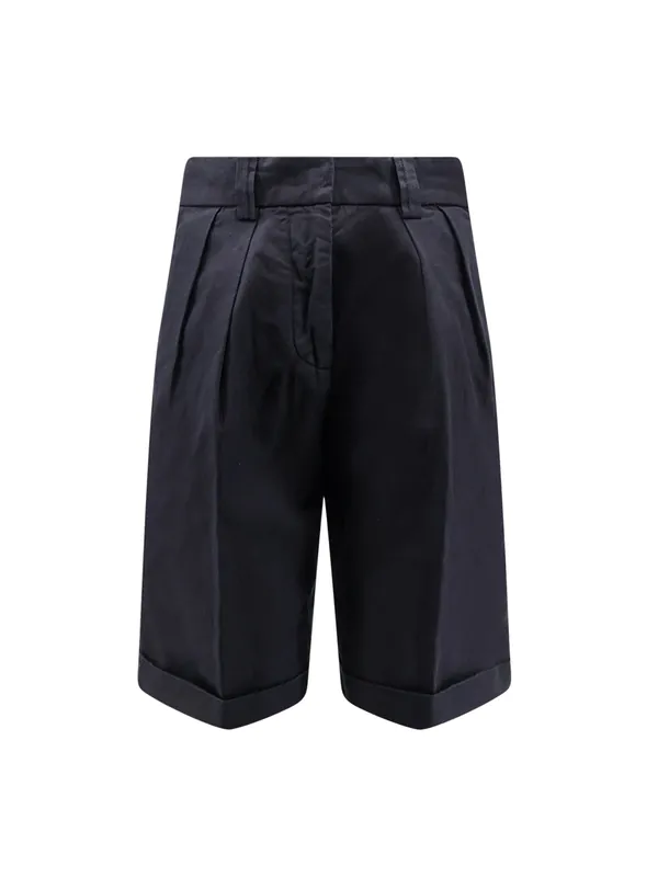 Cotton And Linen Shorts - Aspesi