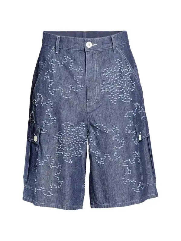 Embroidered Denim Shorts - Marni