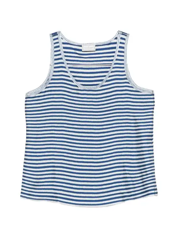 Striped Silk Top - Pierre Louis Mascia