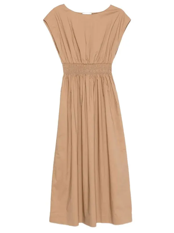 Elasticated Waist Cotton Midi Dress - Roberto Collina