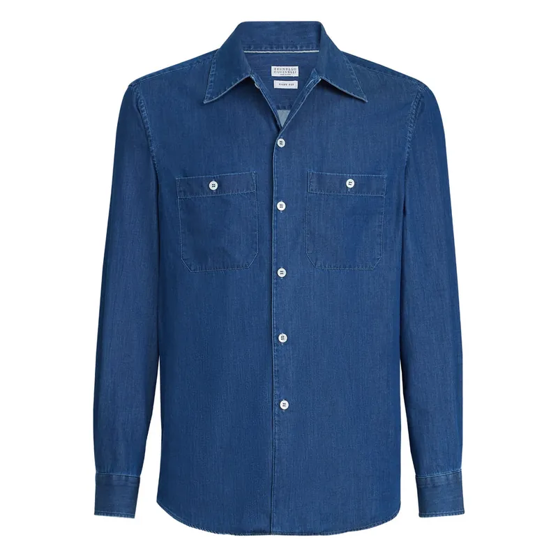 Shirts Blue - Brunello Cucinelli