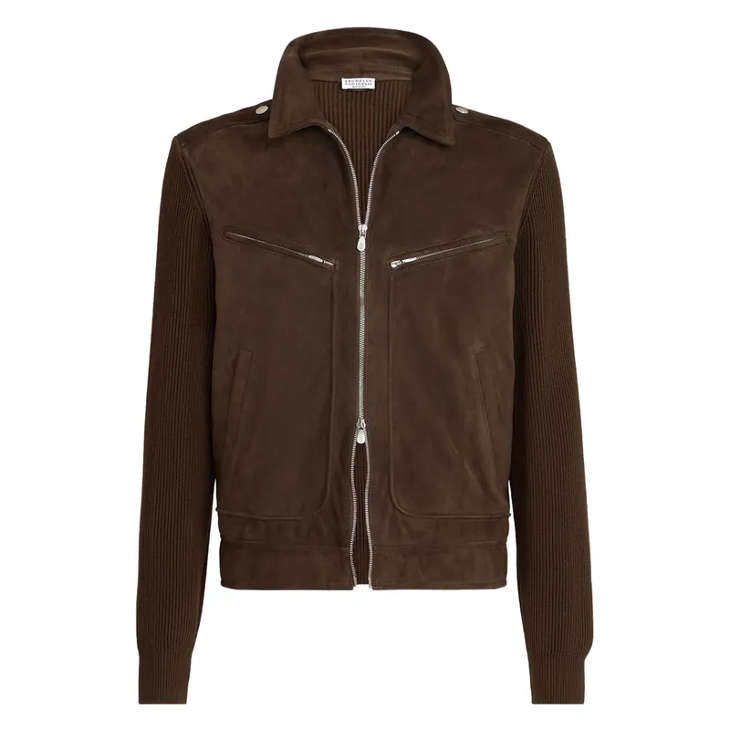 Leather Outerwears Brown - Brunello Cucinelli