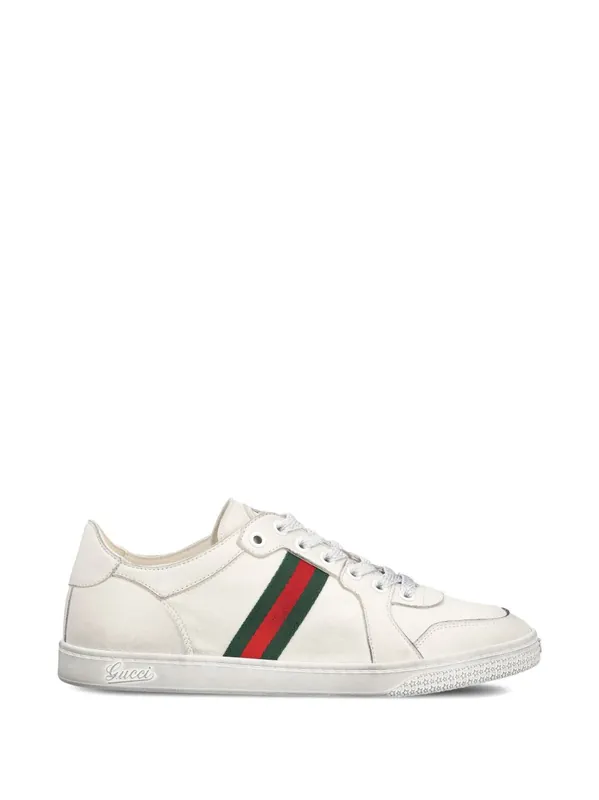 Stretch Leather Sneakers - Gucci