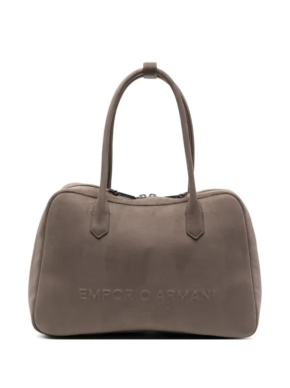 Leather Shoulder Bag - Emporio Armani