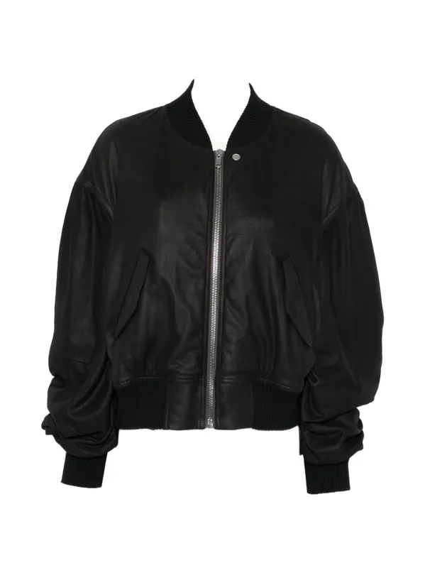 Leather Padded Bomber Jacket - Rick Owens