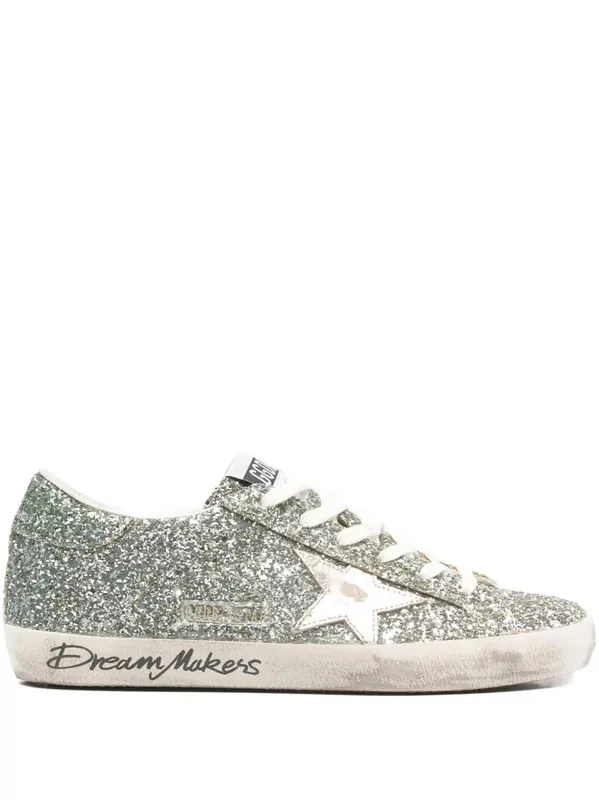 Sneakers With Glitter Star Detail - Golden Goose