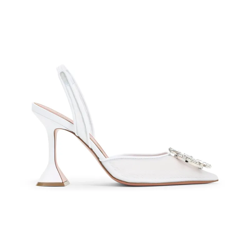 Mules White - Amina Muaddi