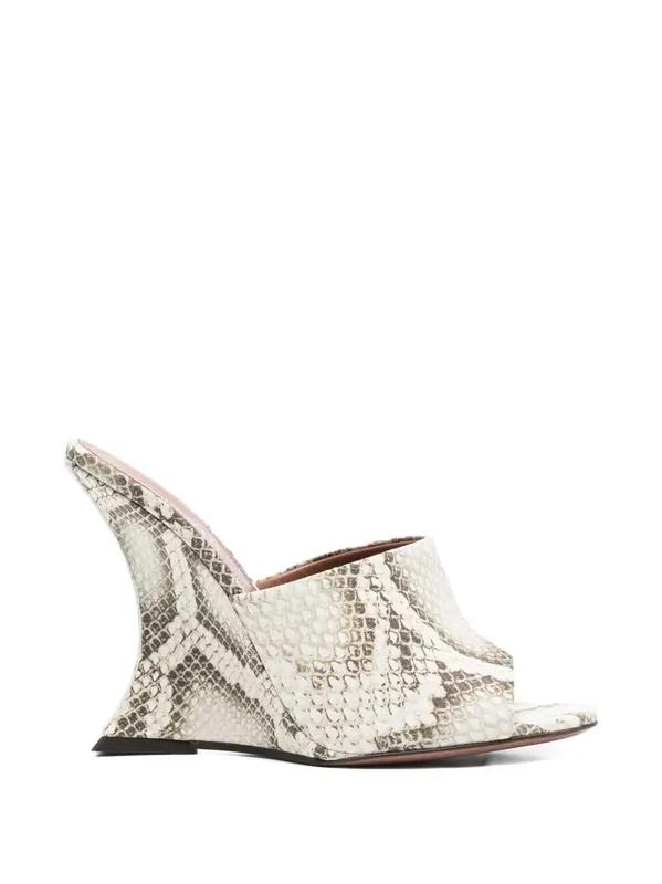 Nina Snakeskin Sandals - Paris Texas