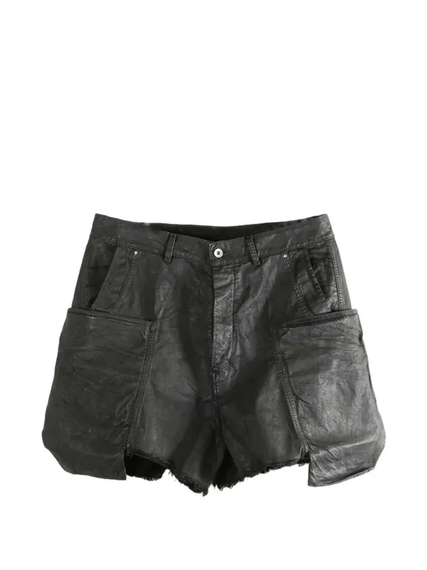 Cargo Shorts With Frayed Hem - Rick Owens DRKSHDW