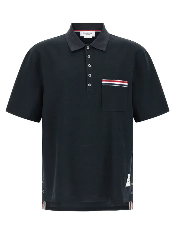 Nastro Rwb Polo Blue - Thom Browne