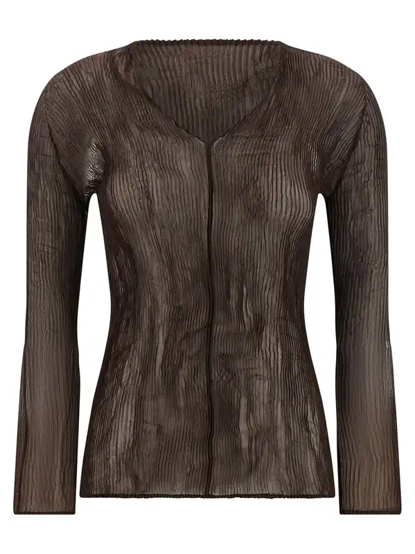 Chiffon Twist 1 Tops Brown - Issey Miyake