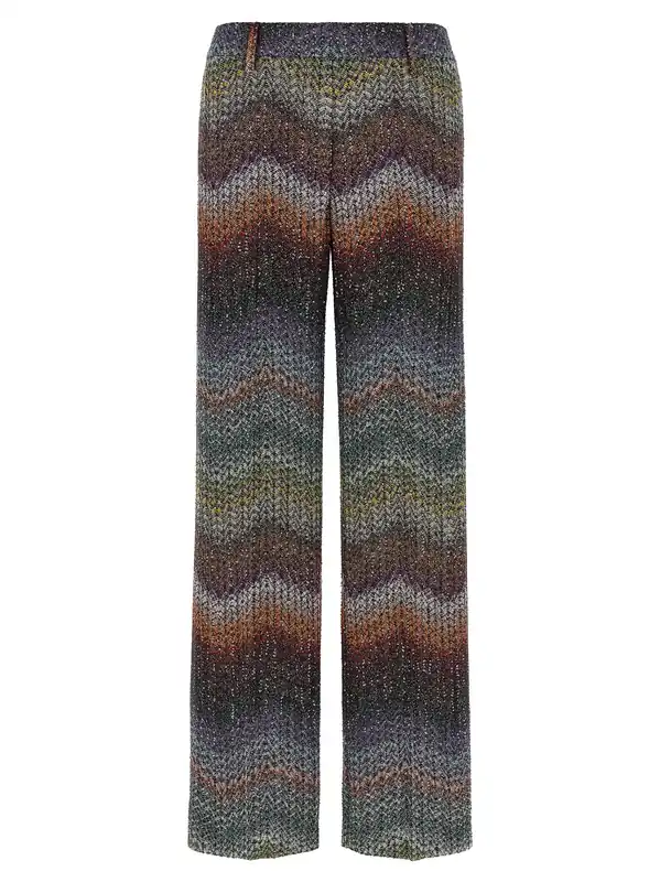 Zigzag Lamé Viscose Pants Multicolor - Missoni