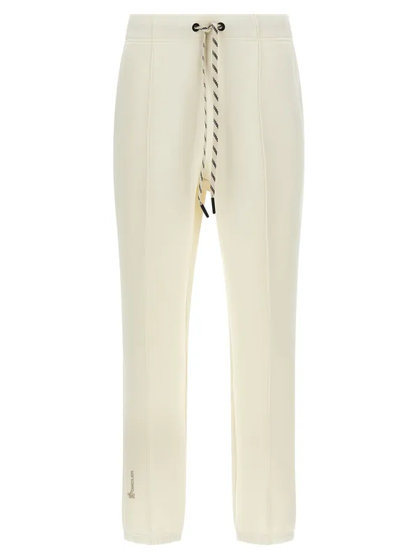 Double Fabric Joggers Pants White - Moncler Grenoble