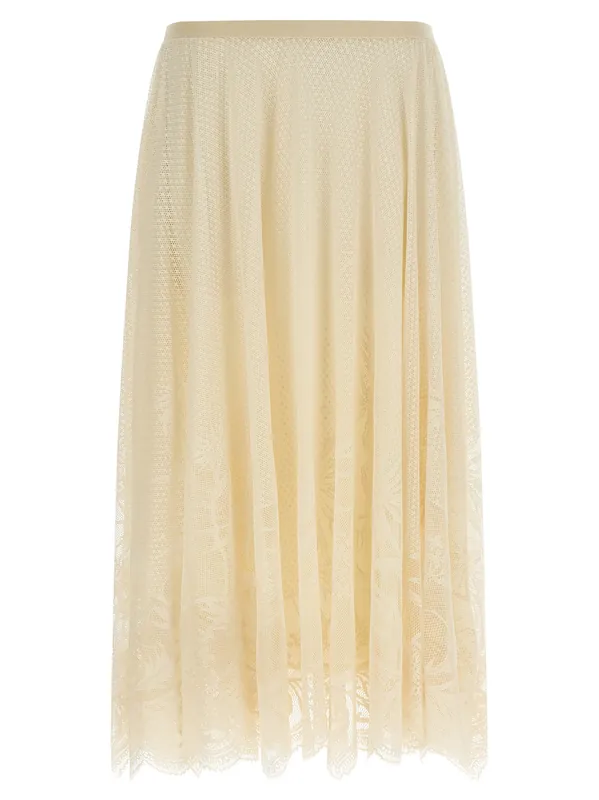 Lace Skirt Skirts Beige - Fabiana Filippi