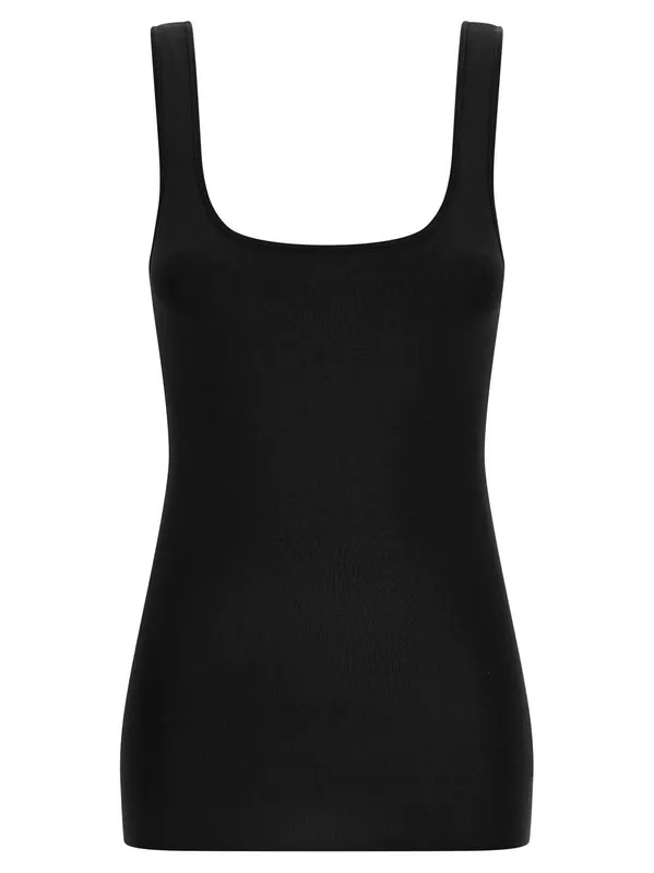 Square Neckline Top Tops Black - Entire Studios
