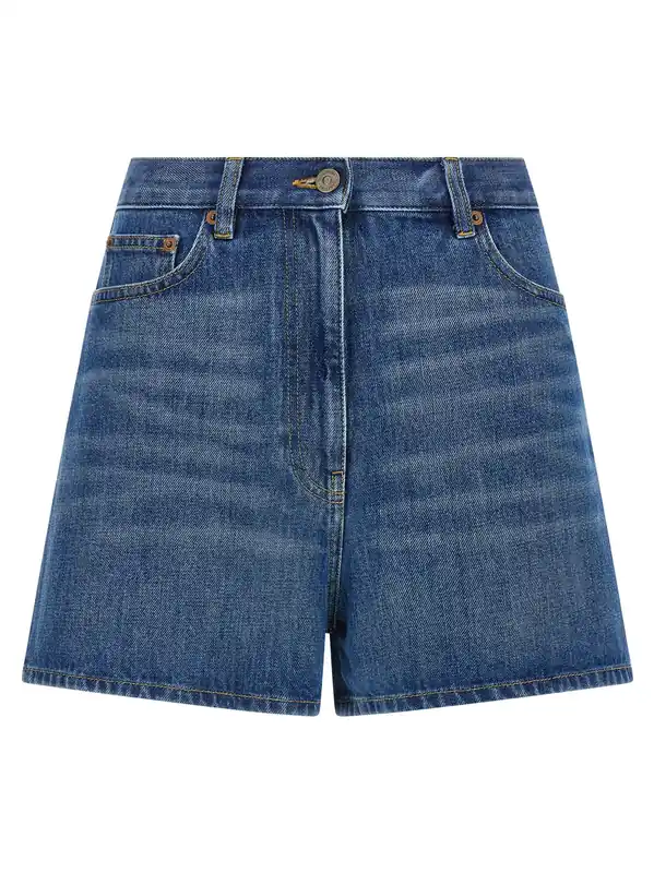 Valentino Garavani Vgold Shorts Bermuda And Short Blue