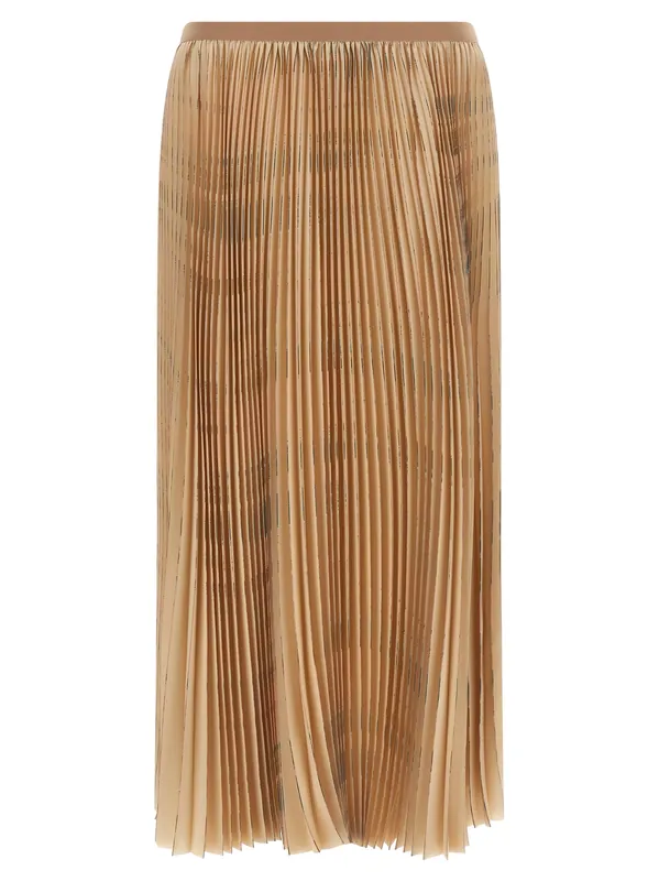Pleated Skirt Skirts Beige - Fabiana Filippi