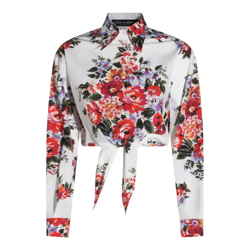 Shirts Fiori F.Do Bianco - Dolce & Gabbana