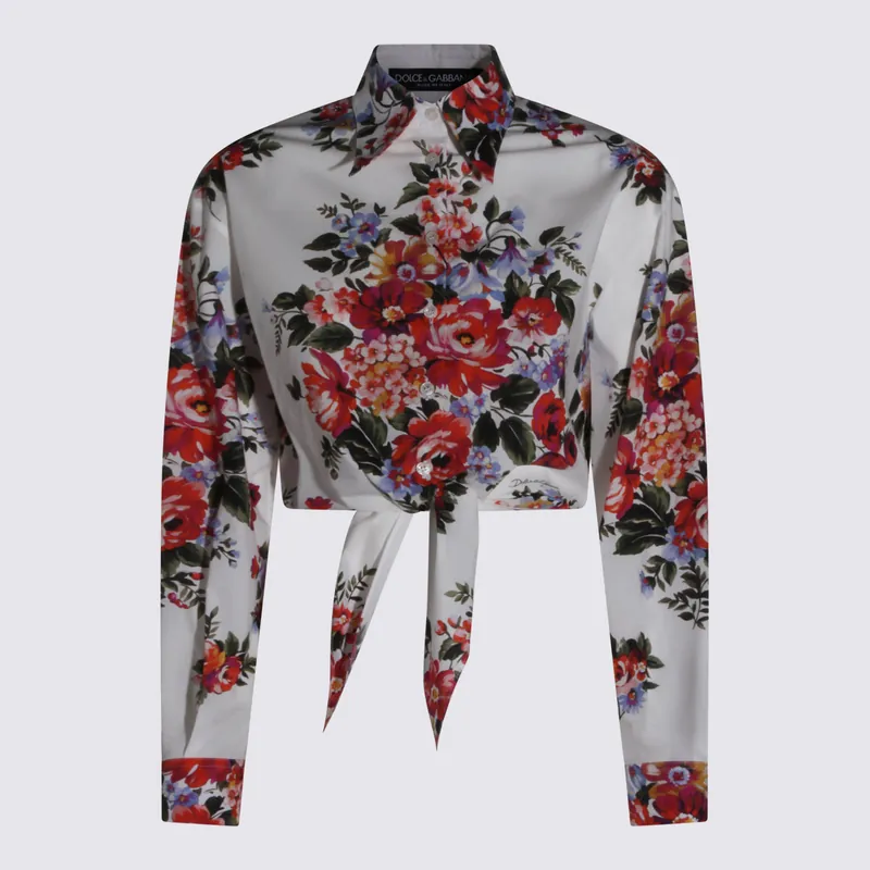 Shirts Fiori F.Do Bianco - Dolce & Gabbana