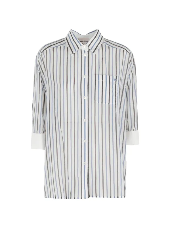 Gracia Striped Cotton Shirt - Semicouture