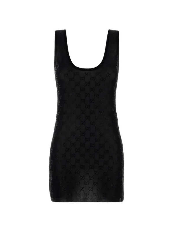 Gg Crystal Mini Dress - Gucci