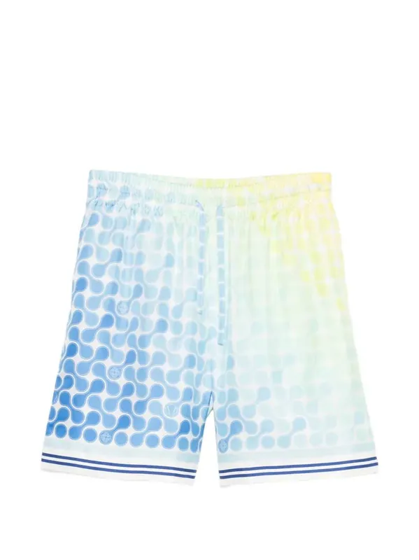 Patterned Stretch Shorts - Casablanca