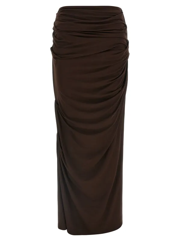 Drape Skirts Brown - Entire Studios