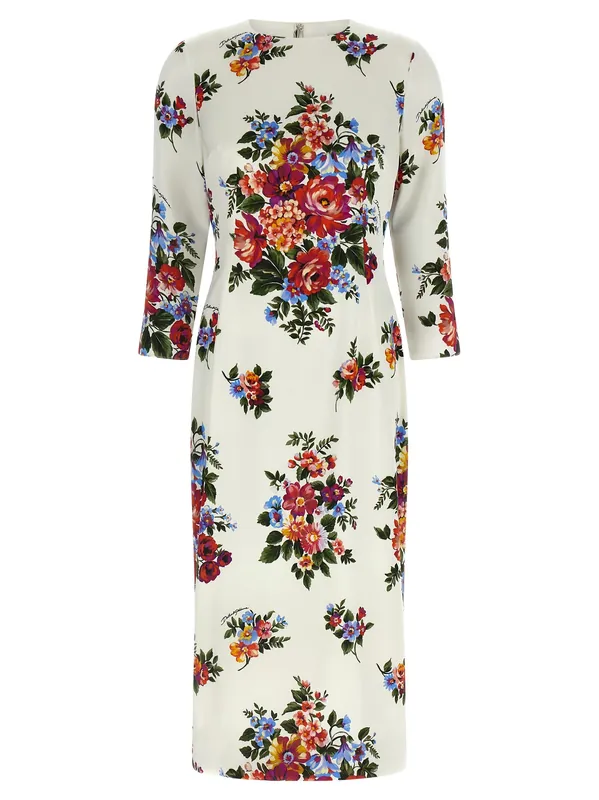 Mazzo Di Fiori Dresses White - Dolce & Gabbana