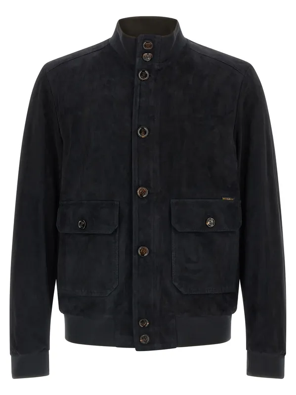Carlos Puffer Jackets Blue - Moorer