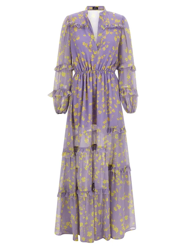 Chiffon Dress Dresses Purple - Catalina