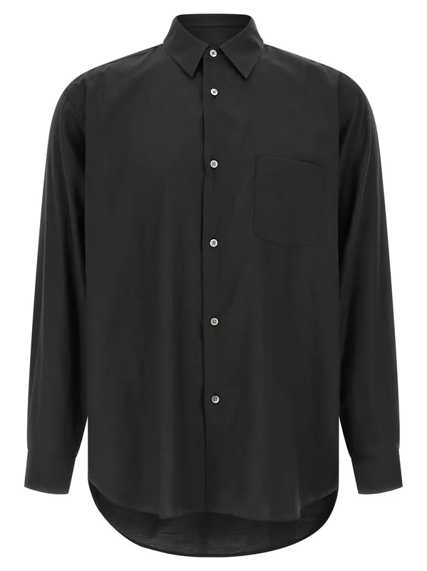 Cotton And Silk Shirt Shirt And Blouse Black - Ssstein