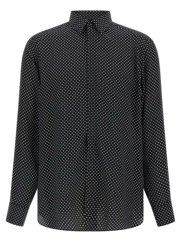 Polka Dot Shirt Shirt And Blouse White/Black - Tom Ford