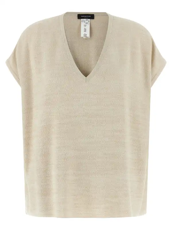 Lamé Thread Sweater Sweaters And Cardigans Gold - Fabiana Filippi