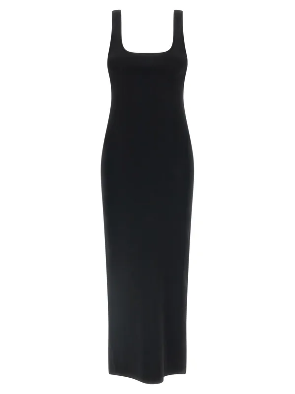 Squared Neckline Dress Dresses Black - Entire Studios