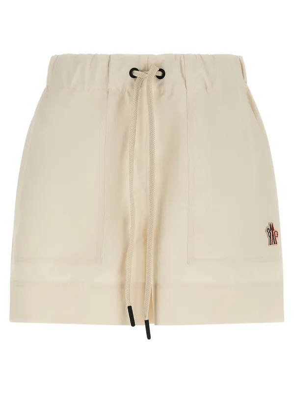 Technical Froissé Shorts Bermuda And Short White - Moncler Grenoble