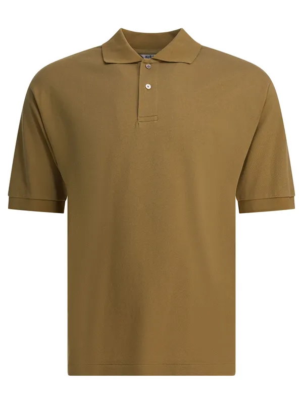 Heavy Cotton Polo Beige - Auralee