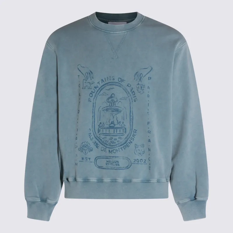 Sweaters Stone Blue Faded - Maison Kitsuné