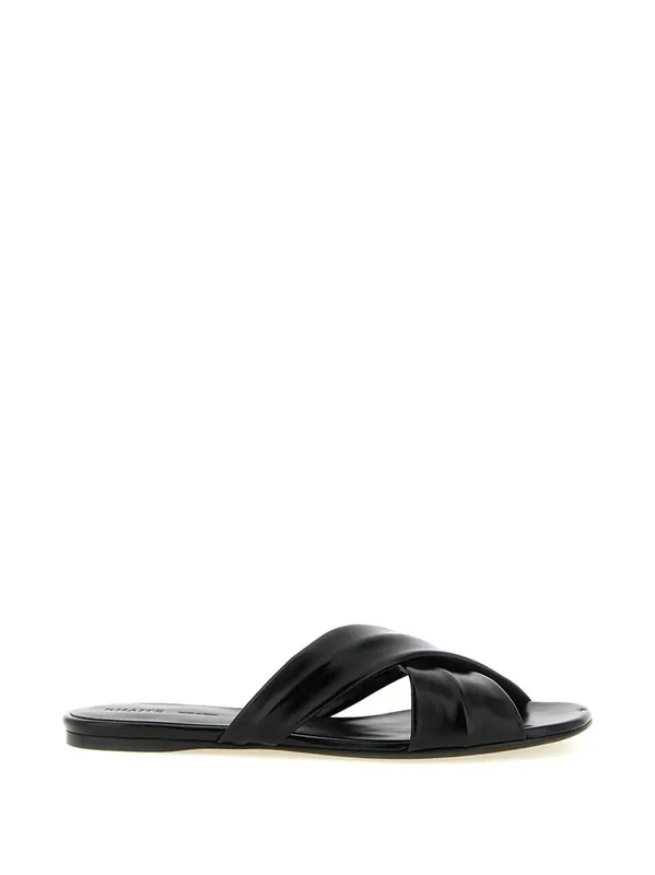 Liria Leather Flat Sandals - Khaite