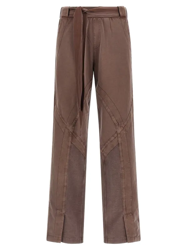 Front Split Pants Brown - The Attico