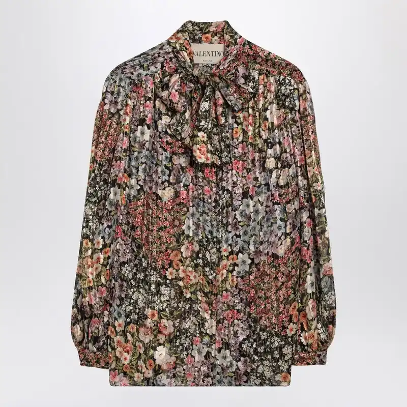 Silk Blouse With Floral Print - Valentino Garavani